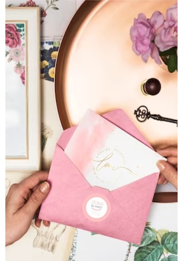 Gülümse Bu Paket Senin İçin Etiketi Paketleme Etiketi 3x3 cm 96 a