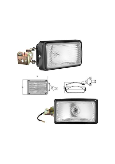 İş Makinesi Kabin Lambası Metal Gövdeli Yandan Bağlantı - 712122