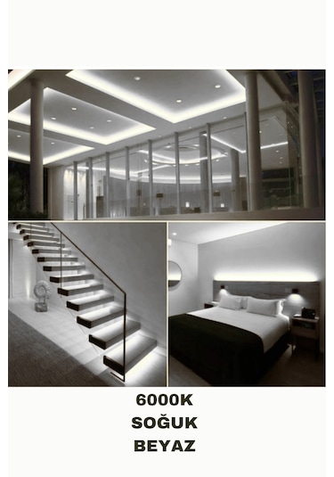 Dolap / Duvar 5 Metre Tak Çalıştır Mt/120 Led Şerit Led 6000k