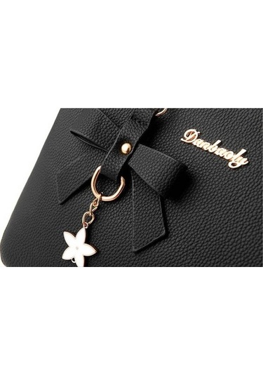 Wondernest Kadın Lüks Bez Erik Çiçeği Yay Tatlı Küçük Messenger Çanta Haki Haki