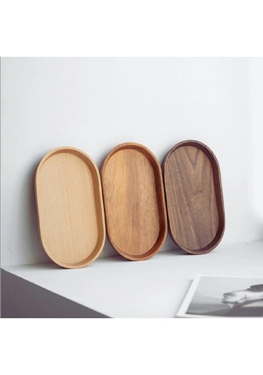 Açık Kahverengi Wıkhostar Ahşap Tatlı Tabağı Sofra Masif Ahşap Yuvarlak Tatlı Tabağı Japon Tarzı Ahşap Tepsi Tabak 56639533