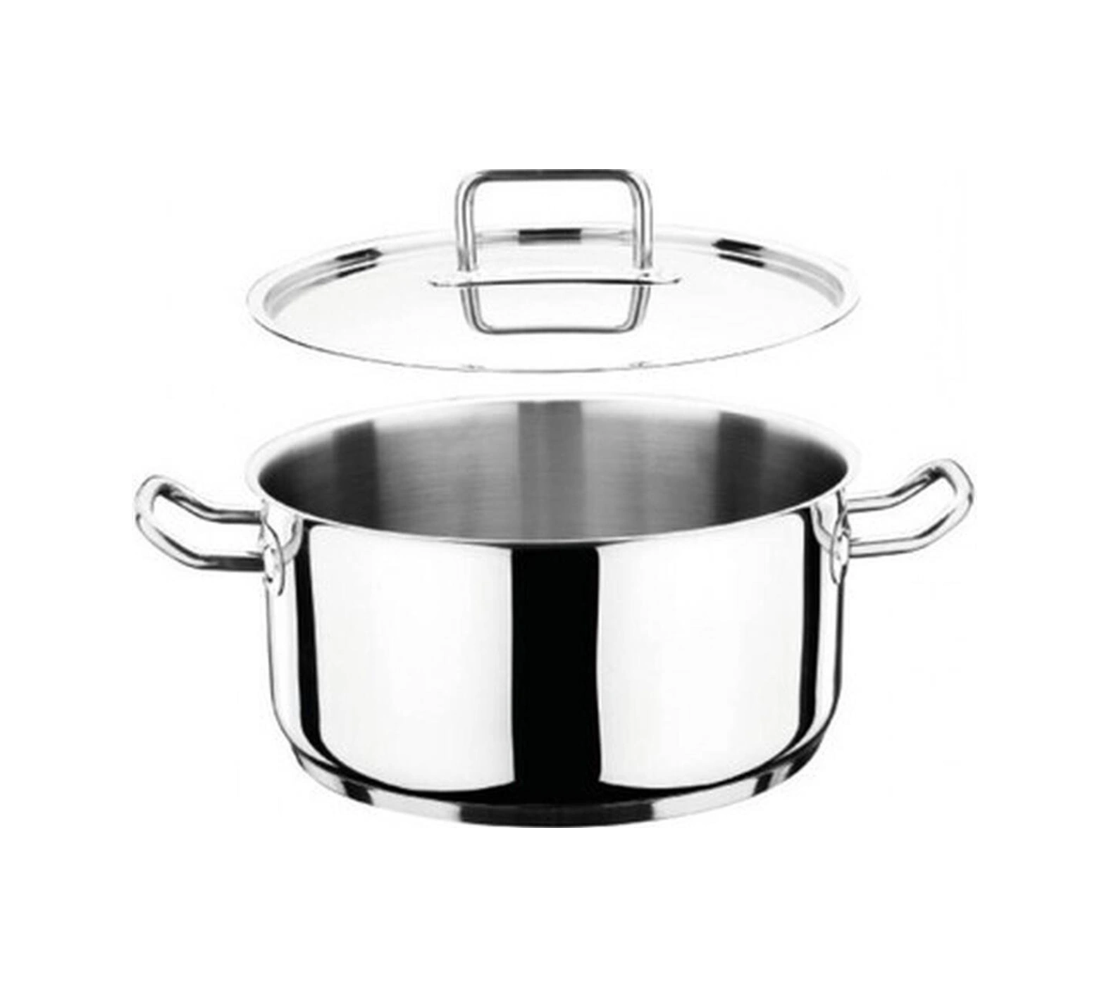 Hascevher Horeca Çelik Tencere 40x19 Cm Bakır - Siyah