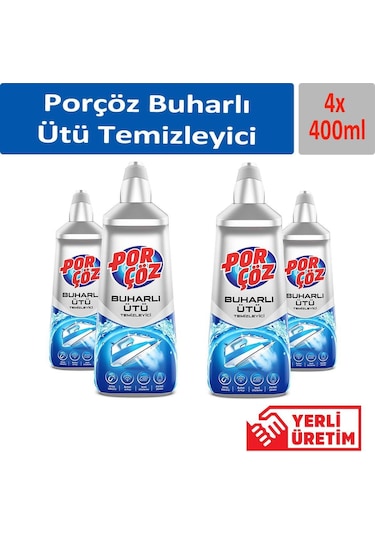 Porçöz Buharlı Ütü Temizleyici 4 x 400 ML