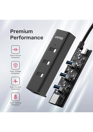 Unıtek Type-c To 4 Port Usb 3.0 + Type-c Y-3089z