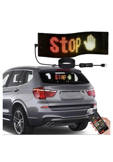 Vtn-24 Led Ekran Panel Cam Yapışan Büyük Boy Araba Yazıs 12cm-59