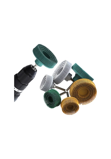 Mufunye Ruıtool 50mm Sarı 80 Elektrik Matkap Fırçası - Pürüzsüzleştirme, Zımparalama Ve Tırnak Kaldırma İçin Kauçuk Zırh Tütsü Fırça