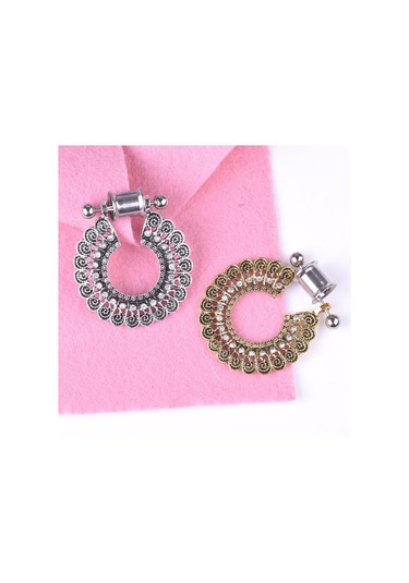 Homyl 1 Çift Paslanmaz Çelik Kulak Ölçer Tünel Kiti Altın