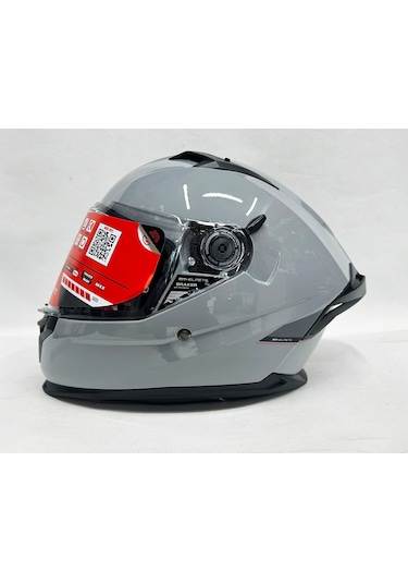 Şefaf Vizörlü + Mt Braker Sv Kapalı Kask Parlak Nardo Gri