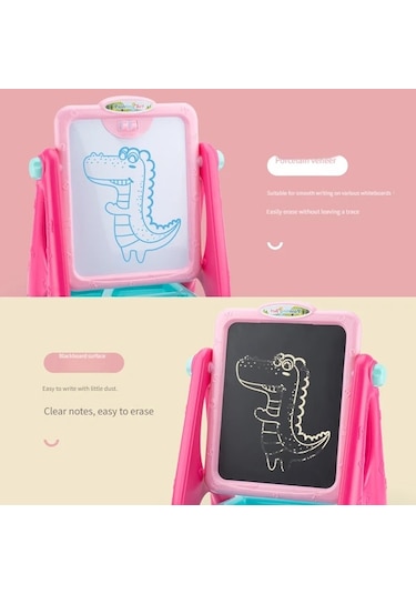 Willowhaven Red Çift Taraflı Manyetik Çizim Tahtası 3 Yaş Üstü Çocuklar İçin Kırmızı