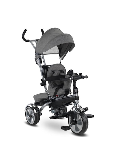 Babyhope Star Üç Teker Bisiklet Bh-9500 Ebeveyn Kontrollü Şişme E Kahverengi