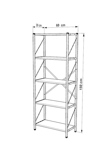 Modern, Şık Ve Dekoratif 5 Gözlü Raf