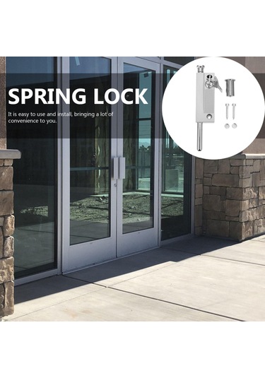 Suntek Kapı Mandalı Kilidi 2 Anahtar Su Geçirmez Gümüş