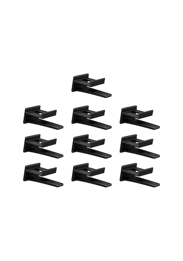 Suntek Duvar Şapka Kancası Şapka Rafı Şapka Depolama Dayanıklı Siyah 10 Adet Çok Renkli