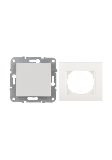 Karen Serisi Tekli Elektrik Anahtarı Modülü Ve Çerçeve Seti