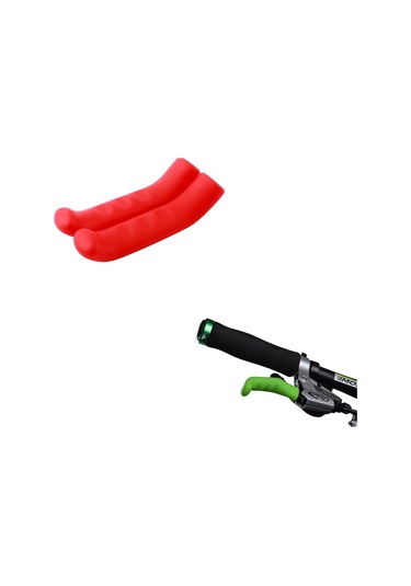 Silikon Kırmızı Bisiklet Fren Kolu Koruyucu Kırmızı
