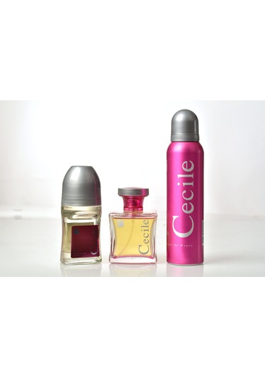 Cecile Diva Kadın Parfüm EDT 100 ML + Deodorant 150 ML + Roll On 50 ML