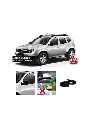 Dacia Duster Batman Yarasa Ayna Kapak - Parlak Siyah - 2009 2012
