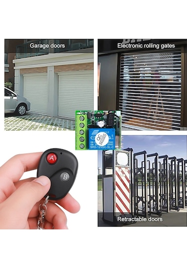 Rf Uzaktan Kumandalı Röle Kartı 433 Mhz Self Lock 12V 10A