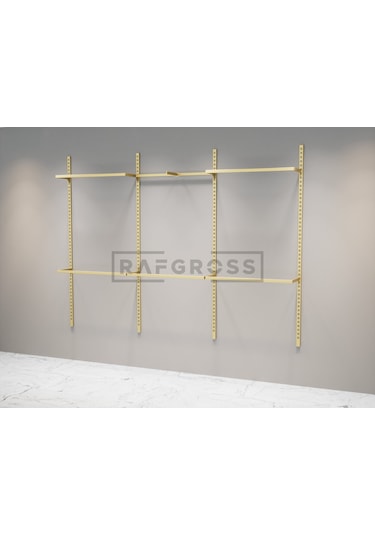Mağaza Raf Sistemi, Askılık Sistemi, Butik, Mağaza Stand-185x200 Gold