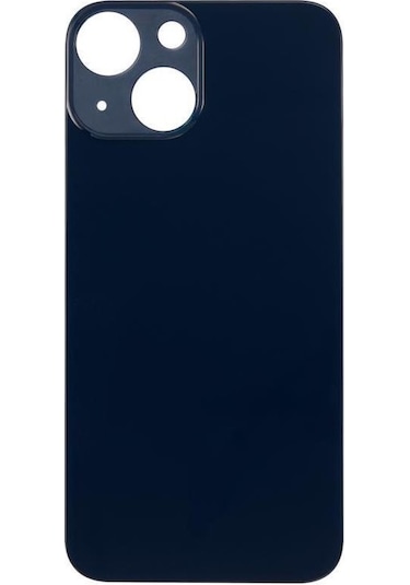 Apple Uyumlu iPhone 13 Mini Logolu Arka Pil Batarya Kapağı, Lens Hariç. Siyah