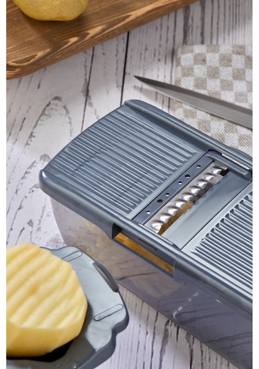 Cooker 5 Bıçaklı Hazneli Lüx Paslanmaz Çelik Rende Ckr3379-gri Dri