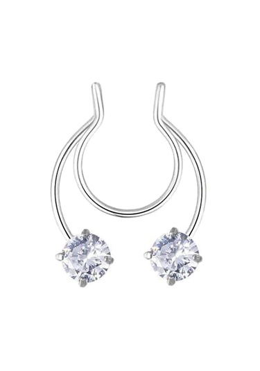 Suntek Paslanmaz Çelik Burun Halkası 8mm Döngü Halka Gümüş Gümüş