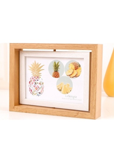 Tongxida Ahşap Döner Masa Çerçevesi 7 İnç, Beyaz Renk