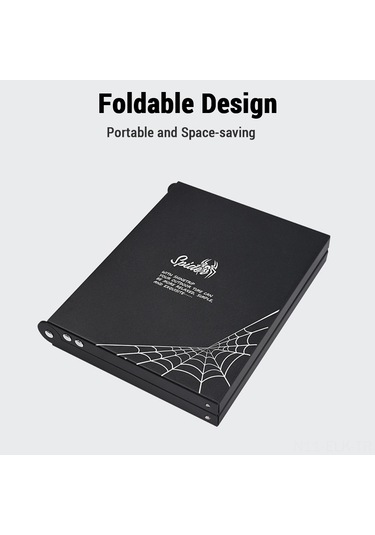 Xindoker Alüminyum Taşınabilir Kamp Masağı - Fırın Tabanlı, Katlanabilir, Dış Mekan Yeme/içme, 32x21x8cm, Gümüş Gümüş