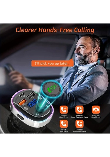 Xuweiwei T81 Araba Kablosuz Müzik Çalar Araç Fm Verici Alıcı Kablosuz Eller Serbest Telefon Sistemi Mp3 Çalar Şarj Cihazı