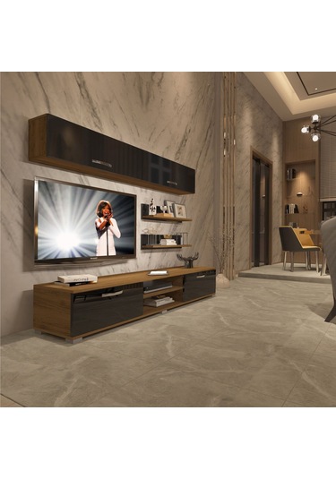 Decoraktiv Eko 5 Mdf Dvd Tv Ünitesi Tv Sehpası Pera - Siyah