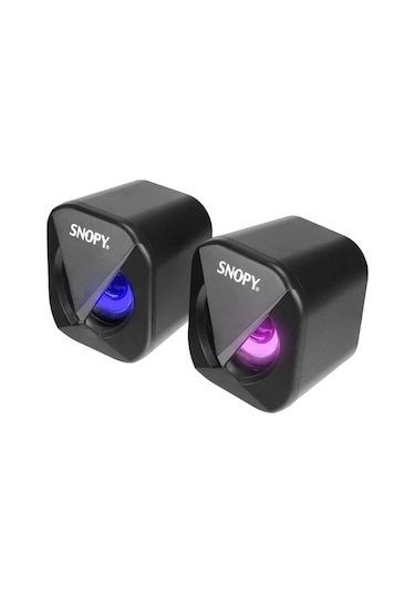 Snopy Sn-83u 2.0 Mini Led Işıklı 2wx2ch Siyah Usb Gaming Speaker Hoparlör