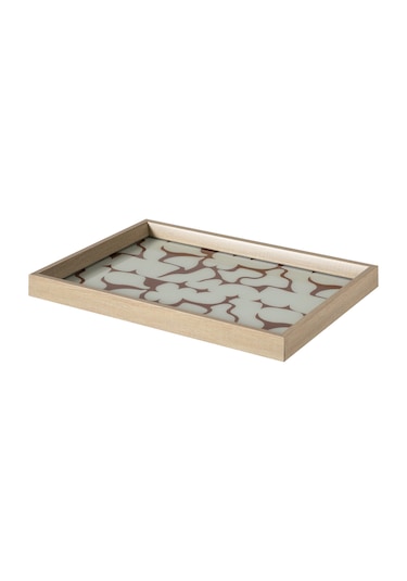 Mudo Home Soft Brown Dekoratif Tepsi 31x42 Cm Bej
