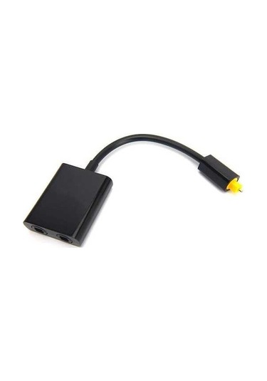 Novahub Optik Ses Splitteri: 1 Erkek 2 Dişi, Av Uyumlu, Cd/dvd/ps3/xbox360/tv İçin, Siyah