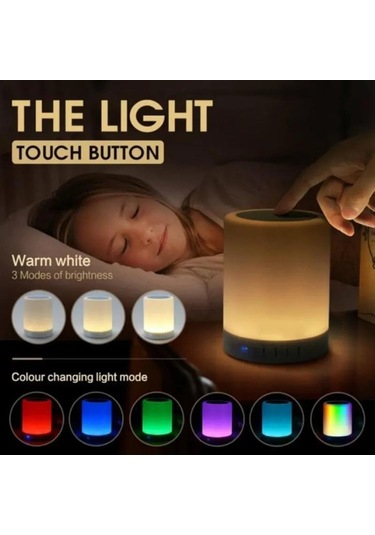 Yeni Akıllı Müzik Lambası Bluetooth Hoparlör 7 Renk Led Işıklar Mic Tf İle Kablosuz Taşınabilir Subwoofer