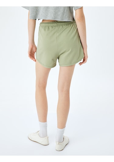 Koton Beli Bağcıklı Oversize Mini Şort Mınt 5sal40034ık Mint