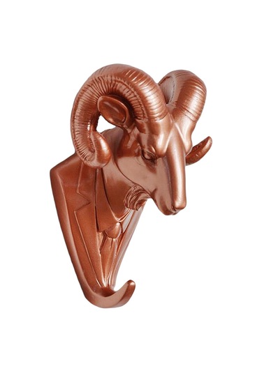 Suntek Duvara Monte Reçine Hayvan Kancası Ceket Şapka Askısı Gül Altın Keçi Çok Renkli