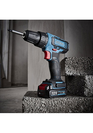 Erbauer EDD12-Li-2 Çift Akülü Matkap 12V Vidalama