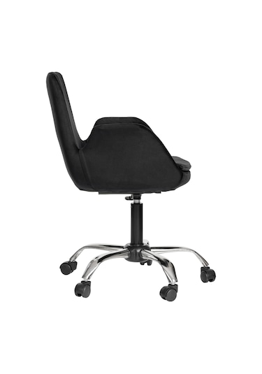 Markaelz Krom Metal Ayaklı Ofis Çalışma Sandalyesi Pescado Siyah