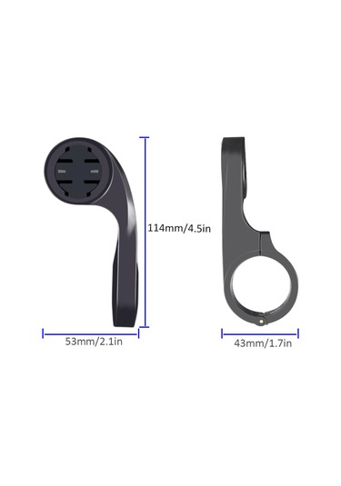 Ximistore9 Bisiklet Bilgisayar Ve Fari İçin Optimal Görünüm Sağlayan Çok Fonksiyonlu Uzantı Tutucu Pc/tpu, Siyah Siyah