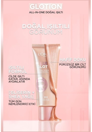 L'Oréal Paris Glotion All-In-One Doğal Işıltı 901 - Fair Glow 40 ML