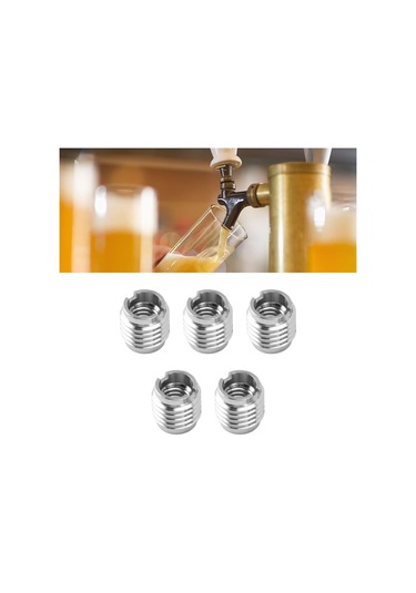 Ahşap Musluk Sapı Bira Musluk Sapı İçin G3/8 Dişli Paslanmaz Çelik Dişli Tırtıklı Somunlar 5 Adet Diğer