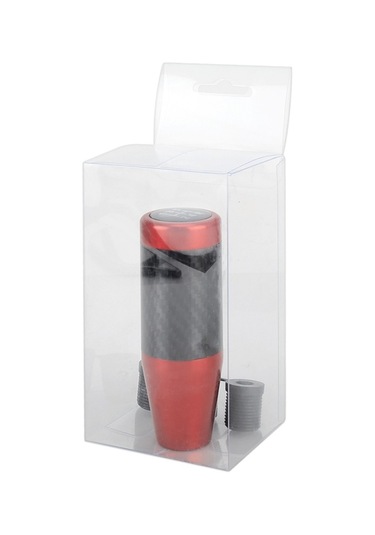 Sones Evrensel Araba Karbon Fiber Desen Dişli Kafası Vites Topuzu Kırmızı