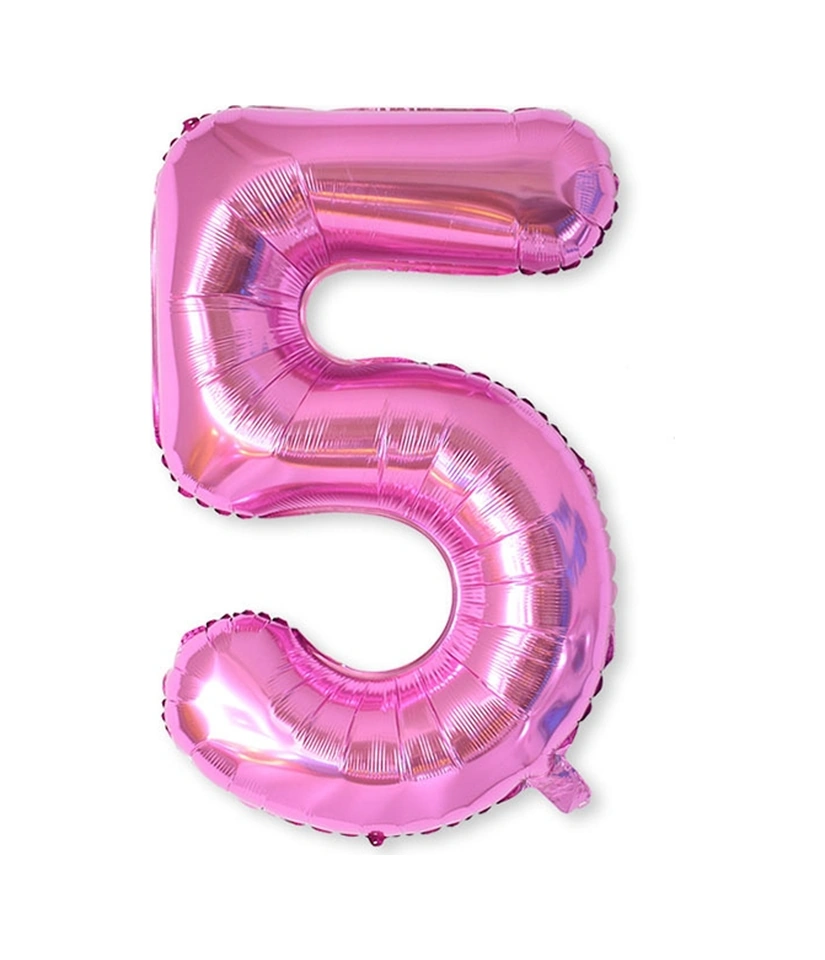 2 Pcs 40 Inch Aluminium Foil Number Balloons Birthday Wedding Engagement Party Decor Kids Ball Supplies 2-rose Red Gül Kırmızısı