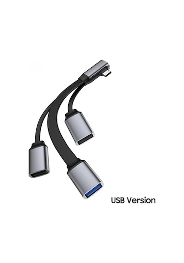 Sandwich 4-ünitesi Type-c Hub: Usb 3.0 + 2xusb 2.0, Alüminyum Abs, Telefon/dizüstü/tablet Uyumlu