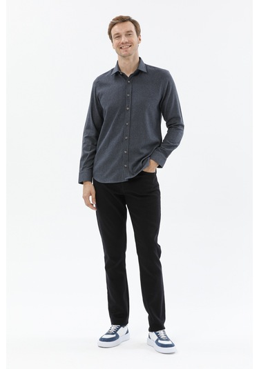 Finesuits Erkek Flanel Gömlek 2422204013.flr Lacivert