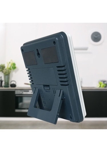 Moly Dijital Isı Nem Ölçer, Büyük Lcd Dokunmatik Ekran, Işıklandırmalı, Maks-min Kaydı, Ev Ofis İçin, Pil Yok, Beyaz-gri