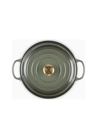 Le Creuset Gourmet Profesyonel Lüks Döküm Tencere Haki 30 Cm