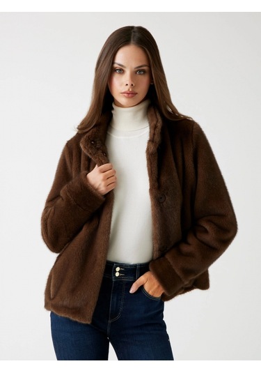 Guess Luna Kadın Kahverengi Kürk W5bl64w3920-f18s Kahverengi