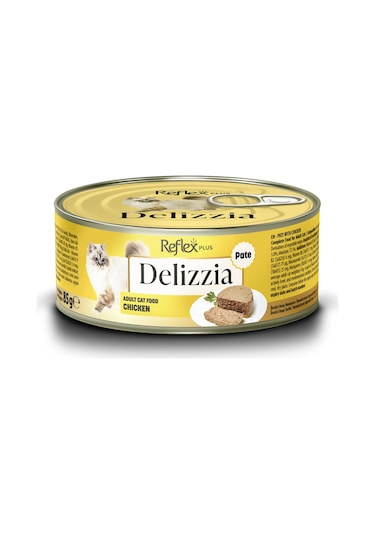 Delizzia Kıyılmış Tavuklu Yetişkin Kedi Maması 85 Gr.