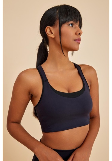 Sportive Siyah Light Touch Toparlayıcı Etkili Sporcu Sütyeni siyah